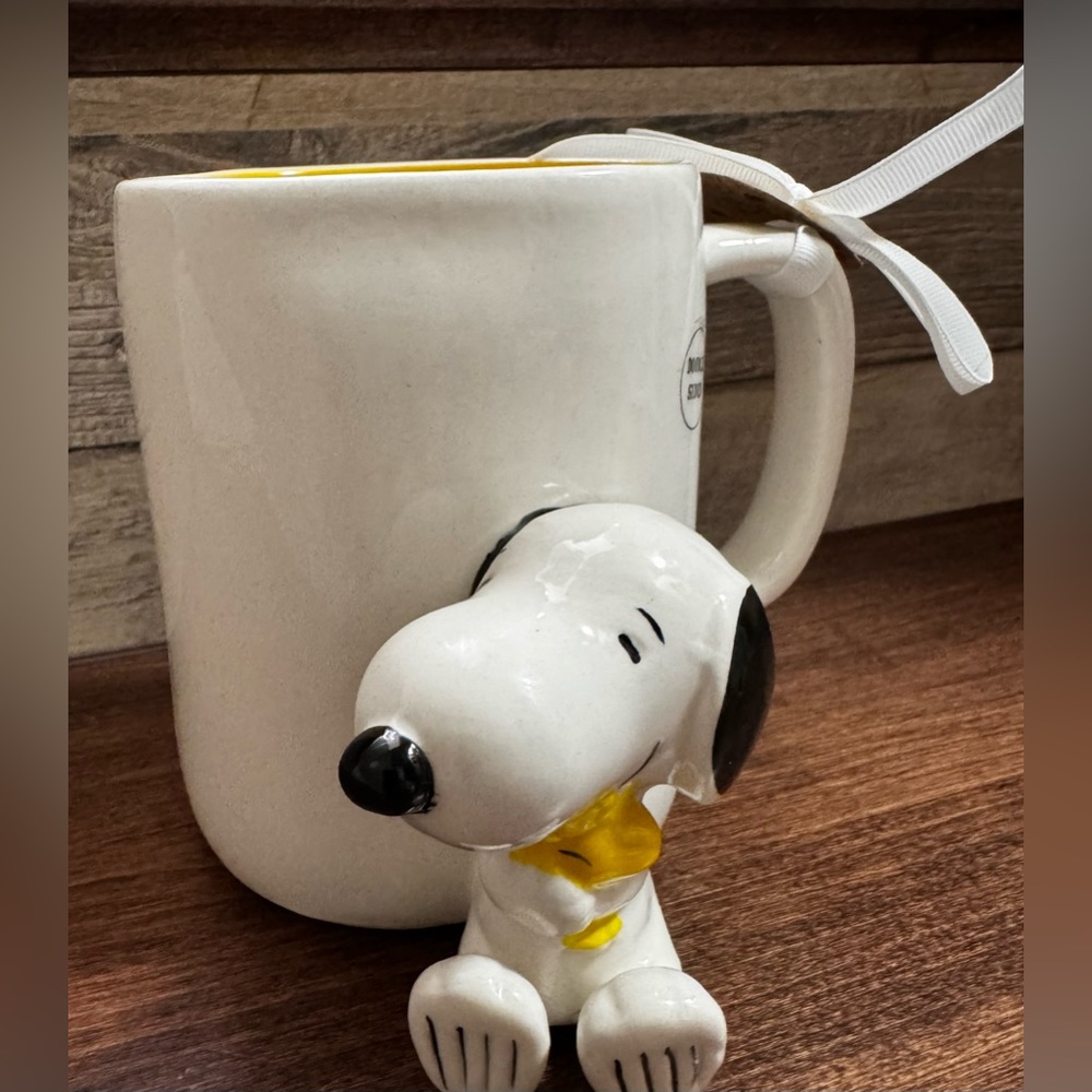 Cute 🥰 Rae Dunn -Best Pals Peanuts - Snoopy and Woodstock 3D Body Ceramic Mug N…